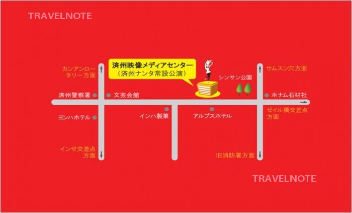 済州島劇場の地図