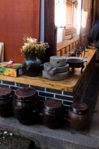 中庭のインテリア