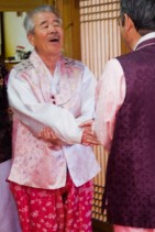 握手の仕方を習いました。