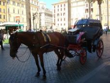 ローマの都市を馬車で観光